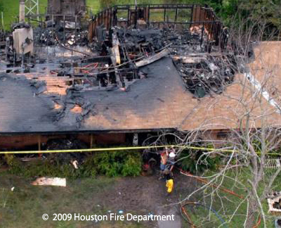 Wind-driven Home Fire, Texas, 2009