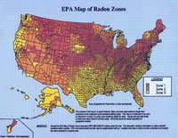 EPA Map of Radon Zones