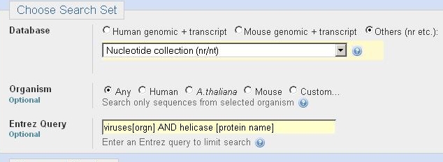 Choose Search Set demonstration