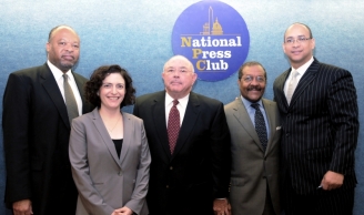 Secretary Locke with participants at National Press Club