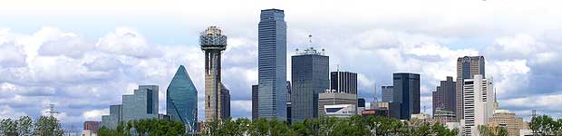 The Dallas city skyline
