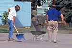 Ash clean up in Anchorage, Alaska, after eruption of Mount Spurr in 1992