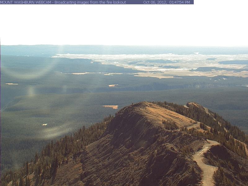 Mount Washburn Fire 
Lookout webcam.