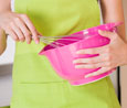 mother and daughter baking