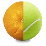 orange tennis ball