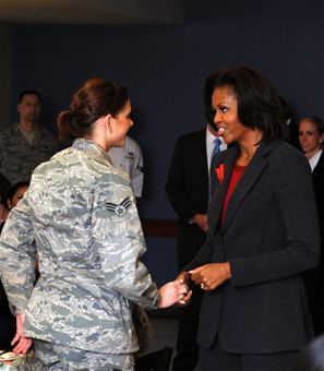 First lady visits Little Rock
