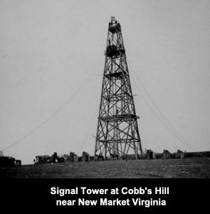 Signal Tower at Cobb's Hill near New Market Virginia