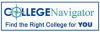 college navigator logo:  find the right college for you