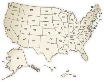 Map of the United States