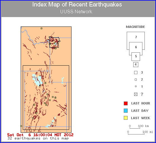 Earthquake Index Map