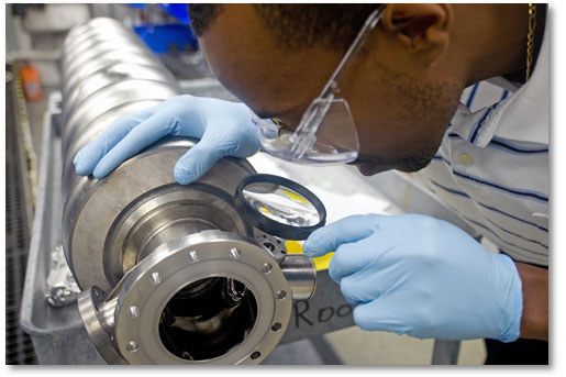 Inspecting A Niobium Cavity