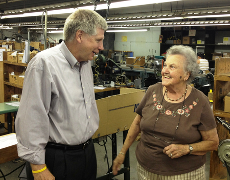 Rep. Kissell Discusses American Manufacturing at McRae Footwear