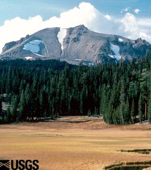 Photo of Lassen Peak, California and Kings Creek Meadows.