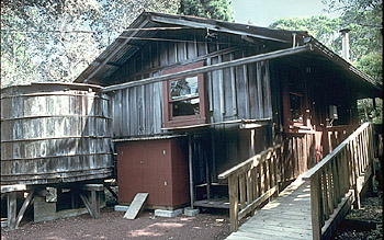 House and water-catchment tank