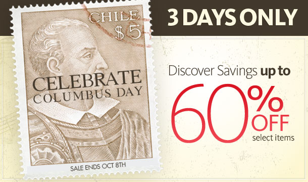 Columbus Day Sale