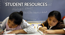 Student Resources Button - Young Students working in a classroom