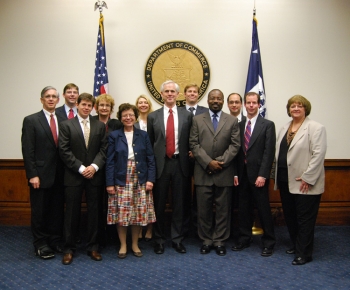 The BEA team with Secretary John Bryson and Acting Deputy Secretary Rebecca Blank