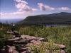 photograph of the Hudson River, with Catskill Mountains in background