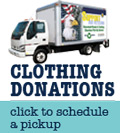 clothing donations button