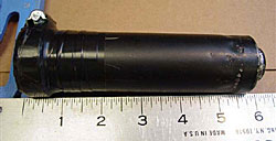 Silencer - Cylindrical object with hose clamp