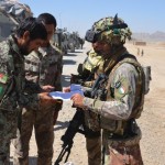 Afghan National Army in a joint patrol with ISAF Task Force. (Photo courtesy by Major Mario Renna, ISAF RC-W /PAO)