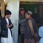 Atta Muhammad – aka the ‘Voice of Shinkai’ – interviews children and teenagers for a new radio show that endeavors to build closer relationships with Shinkai district residents by getting more of their voices on the air, Jan. 2012. (Courtesy Photo)