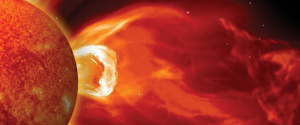 solar flare in space