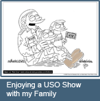 Enjoying a USO Show with my Family