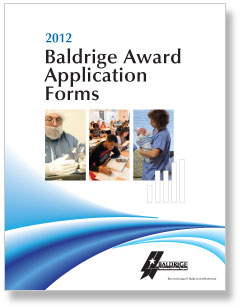 2012 Baldrige Award Application Forms cover.