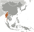 Location of Burma