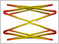 A 3-D computer model of a stent.