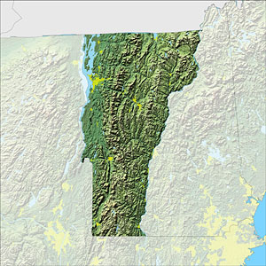 map of Vermont