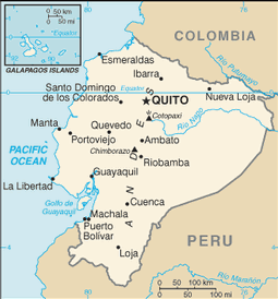 Map of Ecuador