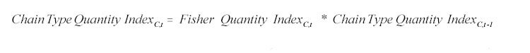 Formula for Chain Type Quantity Index