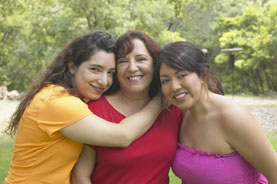 Hijas con su mamá