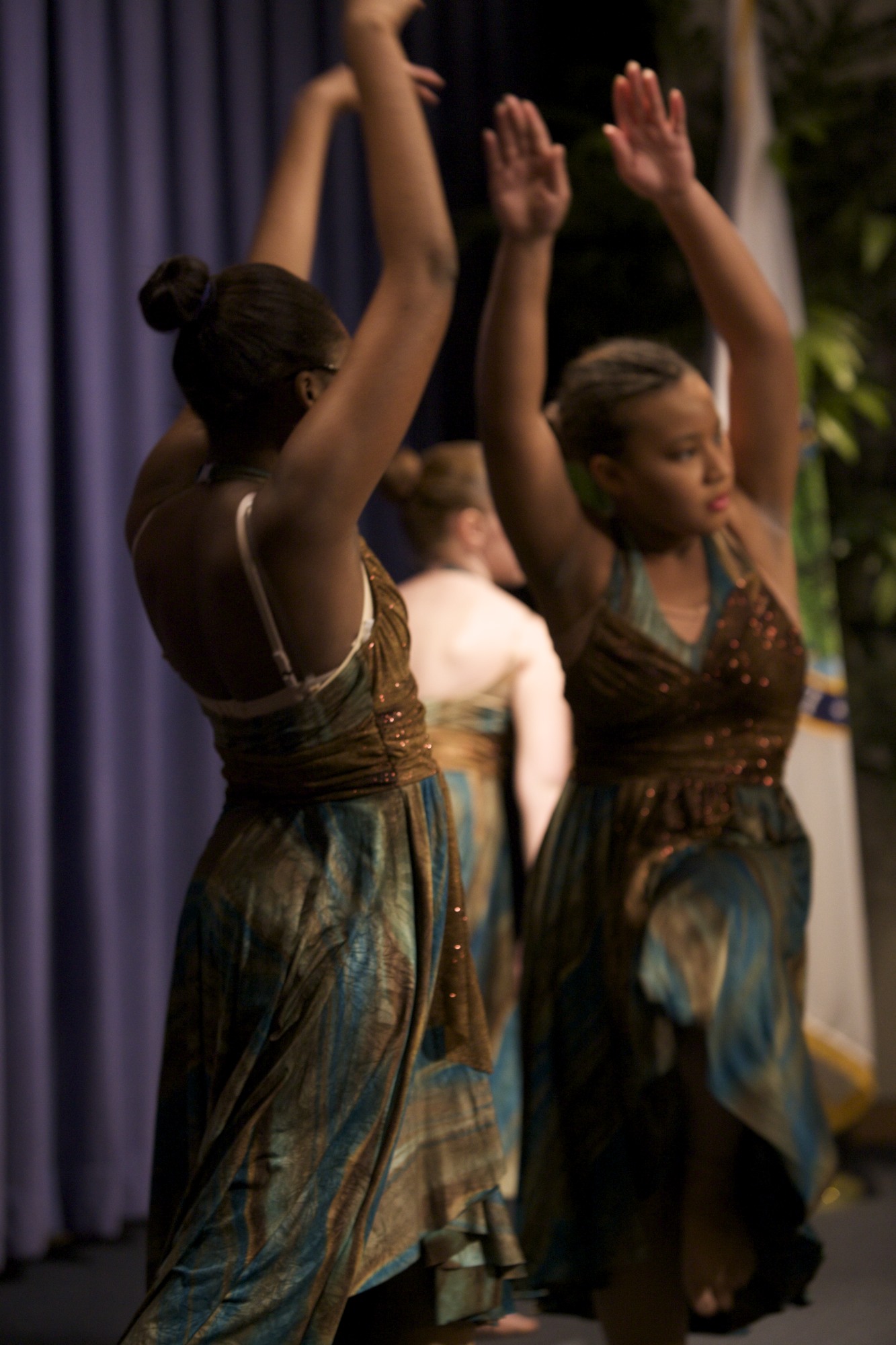 students dancing