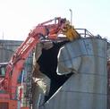 Demolishing large vertical tanks near U Plant