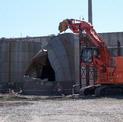 Demolishing large vertical tanks near U Plant