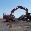 Demolishing large vertical tanks near U Plant