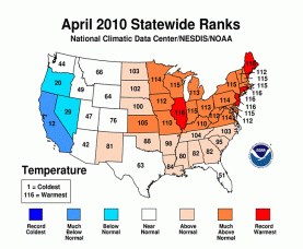 Graphic of temperature map