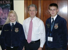 Dr. Coburn with FFA essay contest winners