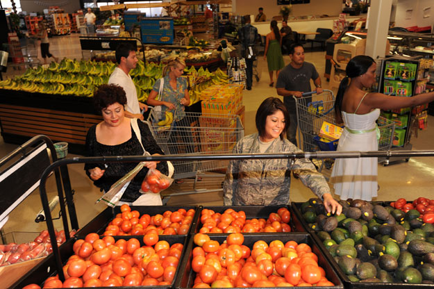 Fresh Veggies at the Commissary