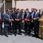 Afghan National Army leadership cuts the ribbon at the Kabul Central Fire Station, officially opening the station during a ceremony and fire-fighting demonstration in Kabul, Afghanistan, June 6.