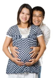 Pregnant woman and husband