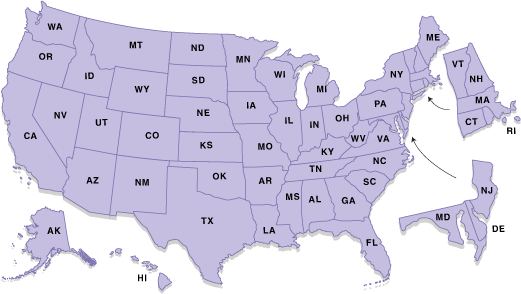 map of united states