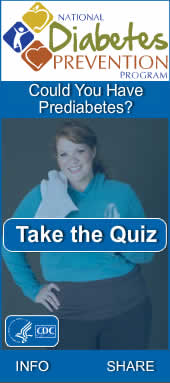 CDC Prediabetes Screening Test Widget. Flash Player 9 is required.