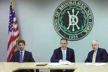 Under Secretary Sanchez (center), Congressman Tim Bishop (right) and Shakir Farsakh, director of the Long Island Export Assistance Center (left)