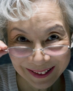 Older woman wearing glasses