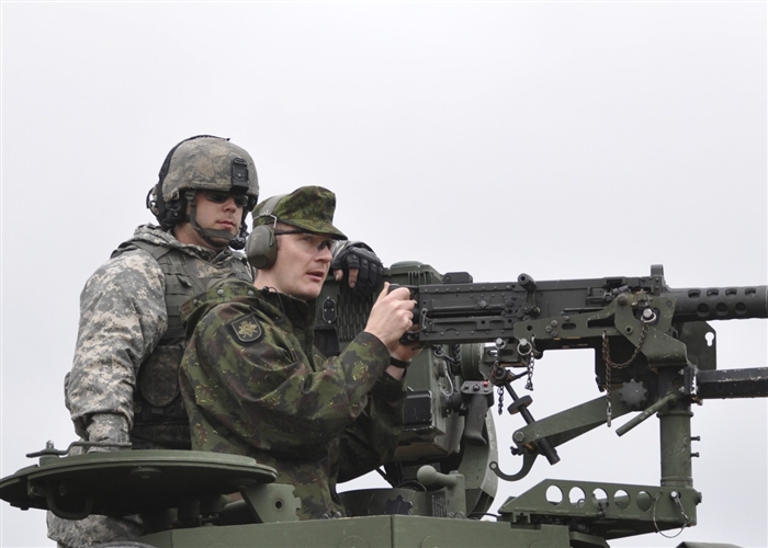 Adazi, Latvia - Pennsylvania National Guard Soldiers participated in a joint live fire exercise with Lithuanian Solidiers.  The Soldiers are deployed to Latvia as part of U.S. Army in Europe's multinational security exercise Saber Strike.  Lithuania is a state partner with Pennsylvania and these Soldiers join nearly 2,000 others from Latvia, Estonia, Finland, Canada, France and the United Kingdom. 