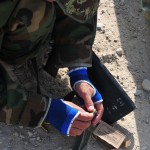 A student at the Afghan National Army’s Infantry Noncommissioned Officer Battle Course loads blank ammunition into his weapon magazine just before a field training exercise Aug. 9, at Camp Shaheen, near Mazar-e-Sharif, Afghanistan. For the exercise, the students simulated an attack by enemy forces during a patrol. (Air Force photo by Tech. Sgt. Mike Andriacco)